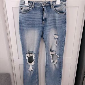 Distressed jeans